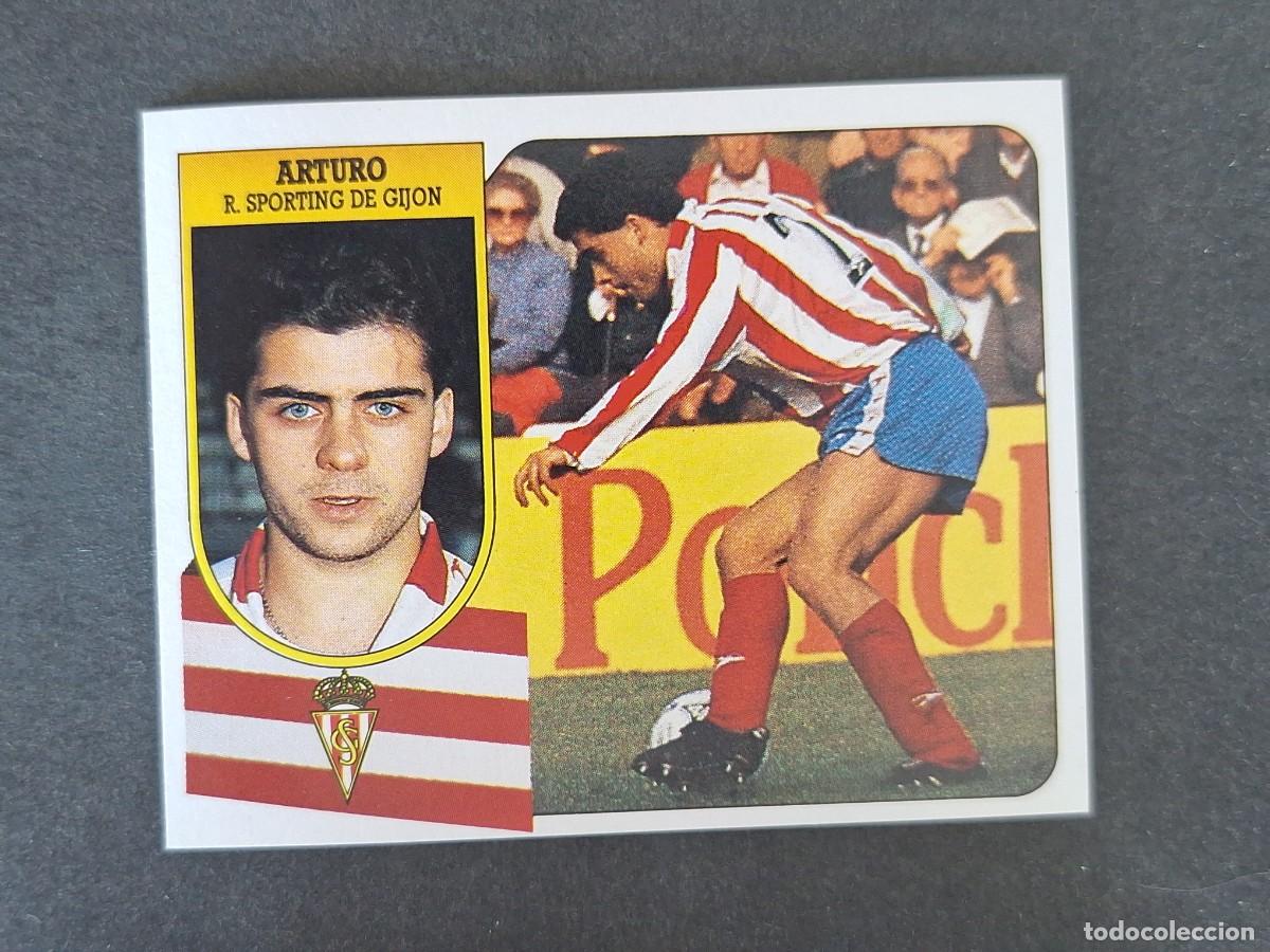Cromos de f&uacute;tbol: L3 ARTURO SPORTING DE GIJON LIGA ESTE 1991 1992 91 92 CARTON SIN PEGAR NUNCA PEGADO