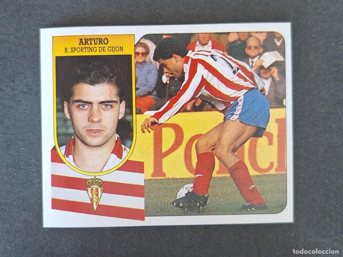 Cromos de f&uacute;tbol: L3 ARTURO SPORTING DE GIJON LIGA ESTE 1991 1992 91 92 CARTON SIN PEGAR NUNCA PEGADO