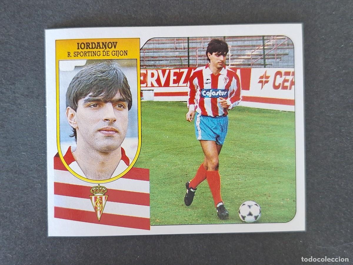 Cromos de f&uacute;tbol: L3 IORDANOV SPORTING DE GIJON LIGA ESTE 1991 1992 91 92 CARTON SIN PEGAR NUNCA PEGADO