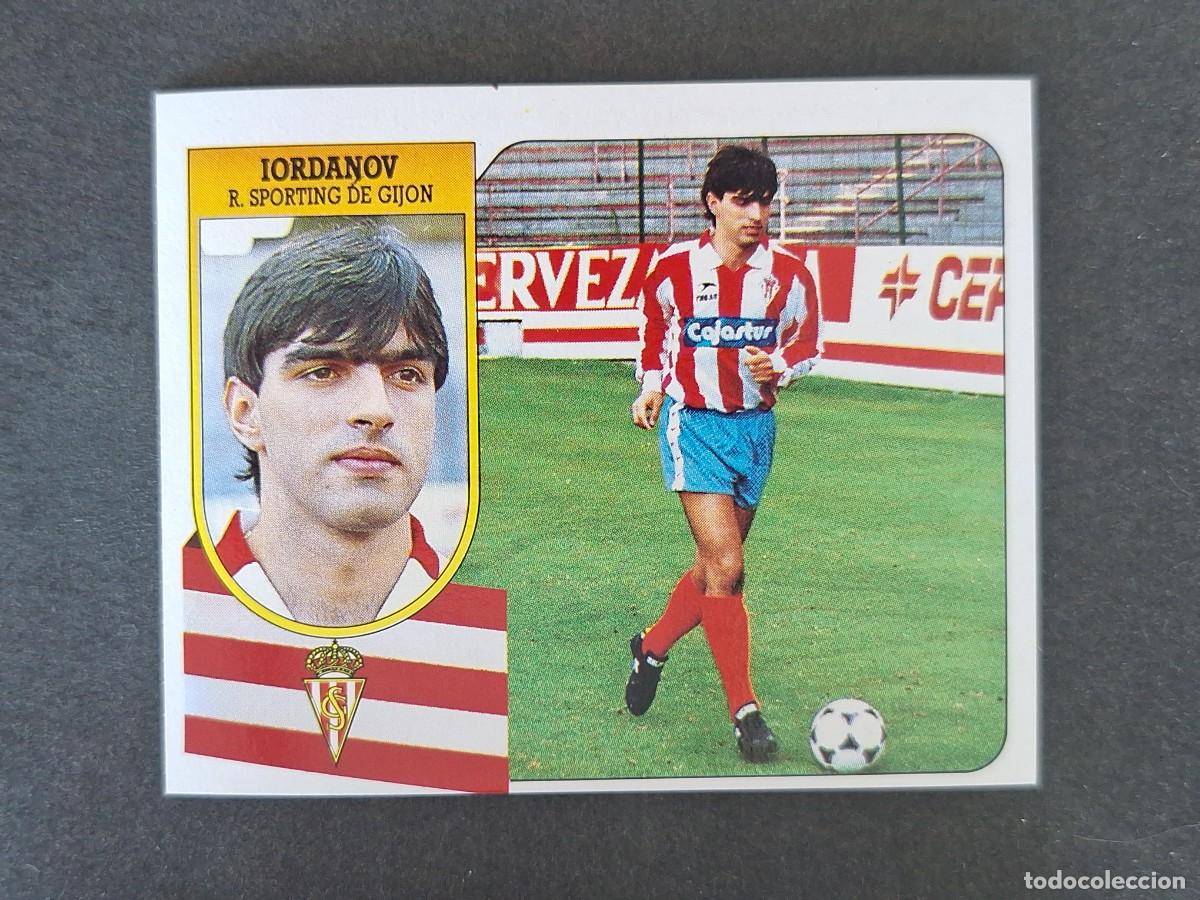 Cromos de f&uacute;tbol: L3 IORDANOV SPORTING DE GIJON LIGA ESTE 1991 1992 91 92 CARTON SIN PEGAR NUNCA PEGADO