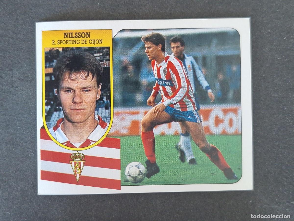 Cromos de f&uacute;tbol: L3 NILSSON SPORTING DE GIJON LIGA ESTE 1991 1992 91 92 CARTON SIN PEGAR NUNCA PEGADO