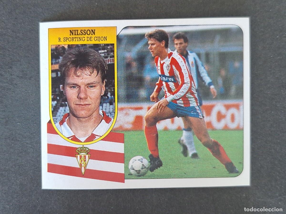 Cromos de f&uacute;tbol: L3 NILSSON SPORTING DE GIJON LIGA ESTE 1991 1992 91 92 CARTON SIN PEGAR NUNCA PEGADO