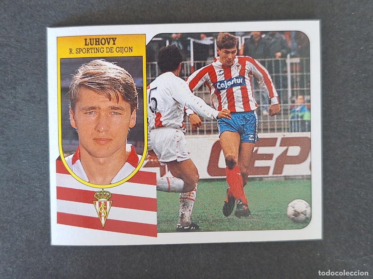 Cromos de f&uacute;tbol: L3 LUHOVY SPORTING DE GIJON LIGA ESTE 1991 1992 91 92 CARTON SIN PEGAR NUNCA PEGADO