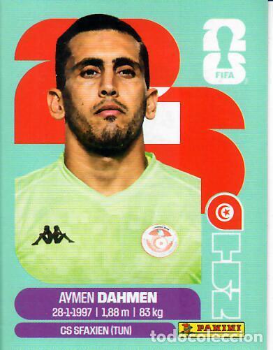 Cartes &agrave; collectionner de Football: CROMO PANINI MUNDIAL WORLD CUP 2026 - TUN 3 - DAHMEN - T&Uacute;NEZ