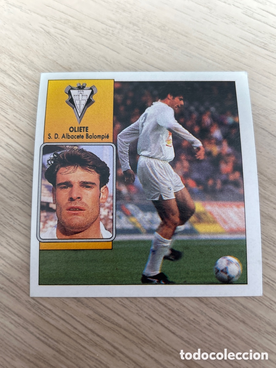 Fu&szlig;ball-Sticker: OLIETE ALBACETE BALOMPIE LIGA ESTE 1992 1993 92 93 NUNCA PEGADO SIN PEGAR
