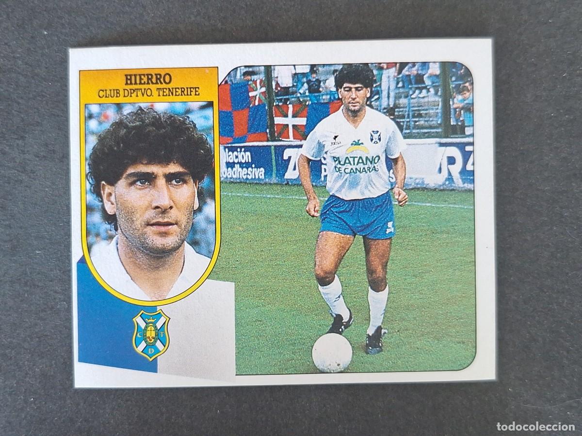 Cromos de f&uacute;tbol: L3 HIERRO C. D. TENERIFE LIGA ESTE 1991 1992 91 92 CARTON SIN PEGAR NUNCA PEGADO