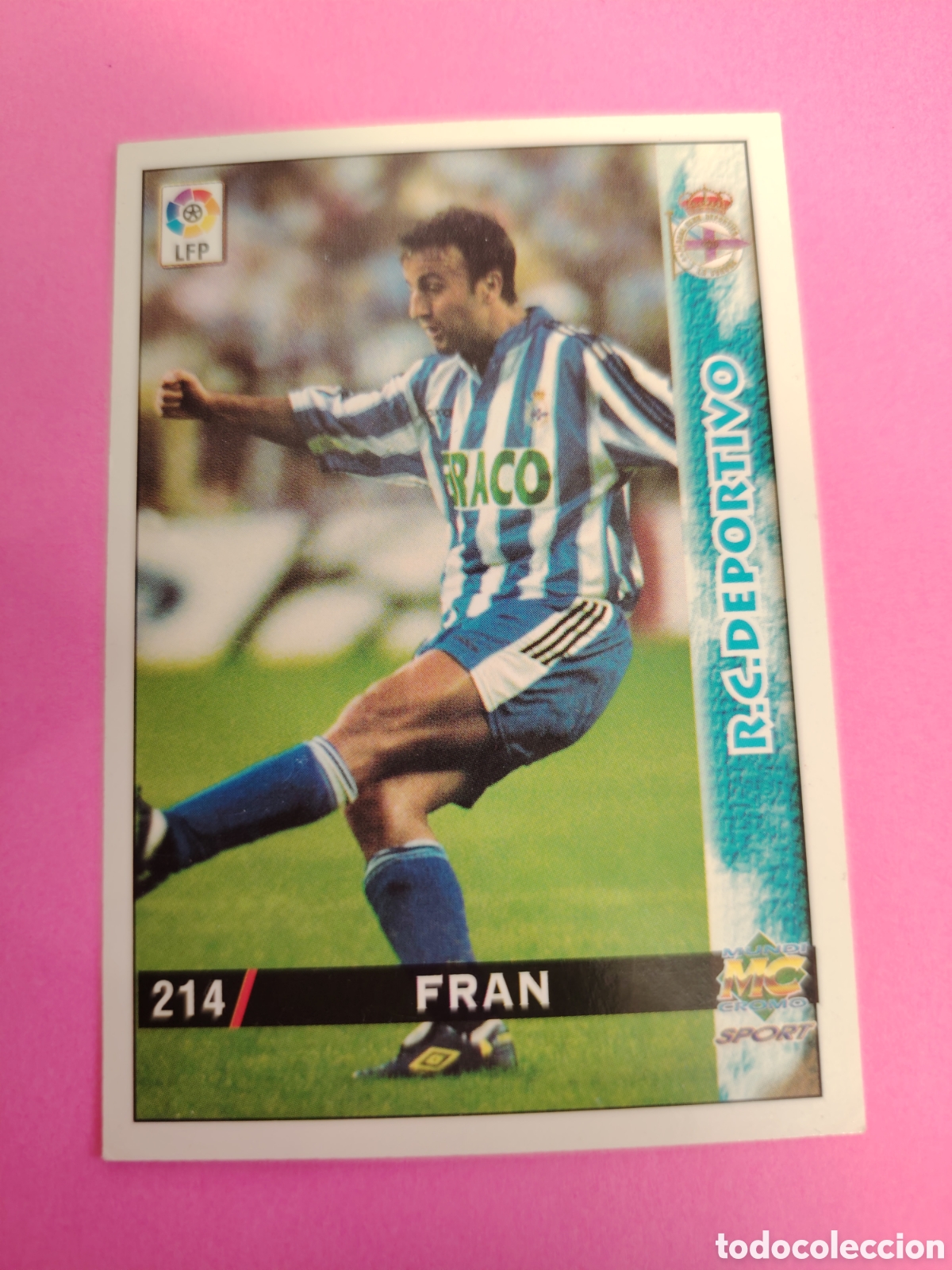 Cromos de f&uacute;tbol: DEPORTIVO-N&deg;214-FRAN-MUNDICROMO FICHAS DE LA LIGA 1998 1999 98 99