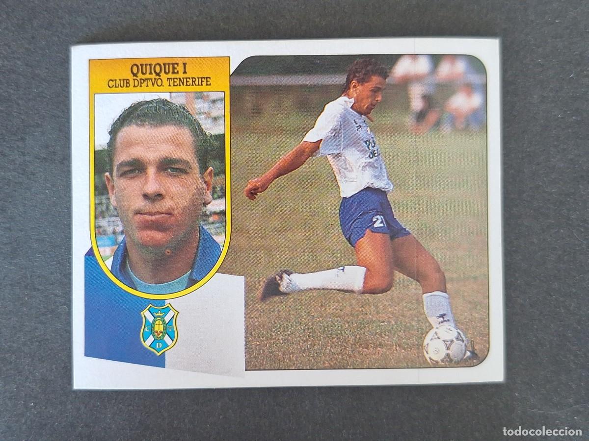 Cromos de f&uacute;tbol: L3 QUIQUE I C. D. TENERIFE LIGA ESTE 1991 1992 91 92 CARTON SIN PEGAR NUNCA PEGADO