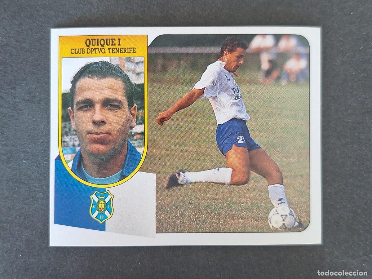 Cromos de f&uacute;tbol: L3 QUIQUE I C. D. TENERIFE LIGA ESTE 1991 1992 91 92 CARTON SIN PEGAR NUNCA PEGADO