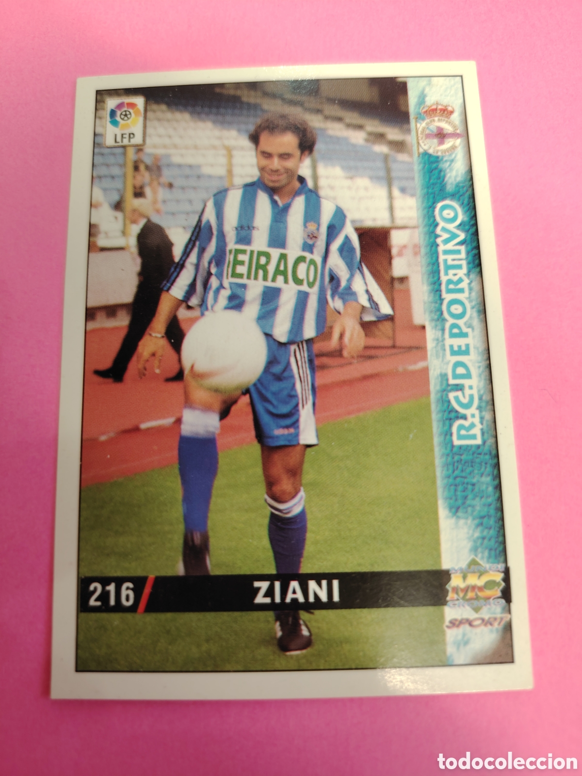 Cromos de f&uacute;tbol: DEPORTIVO-N&deg;216-ZIANI-MUNDICROMO FICHAS DE LA LIGA 1998 1999 98 99