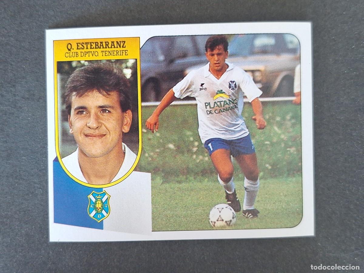 Cartes &agrave; collectionner de Football: L3 QUIQUE ESTEBARANZ C. D. TENERIFE LIGA ESTE 1991 1992 91 92 CARTON SIN PEGAR NUNCA PEGADO