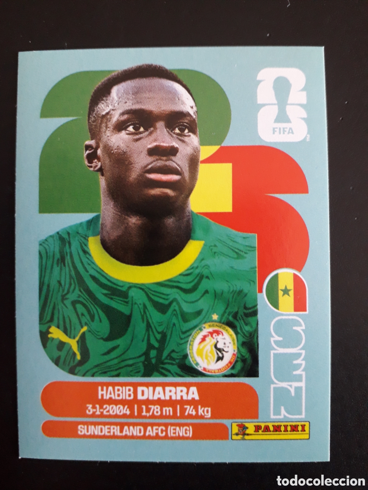 Cartes &agrave; collectionner de Football: DIARRA SENEGAL SEN 12 MUNDIAL F&Uacute;TBOL 2026 FIFA WORLD CUP PANINI SIN PEGAR PEDIDO M&Iacute;NIMO 3&euro;