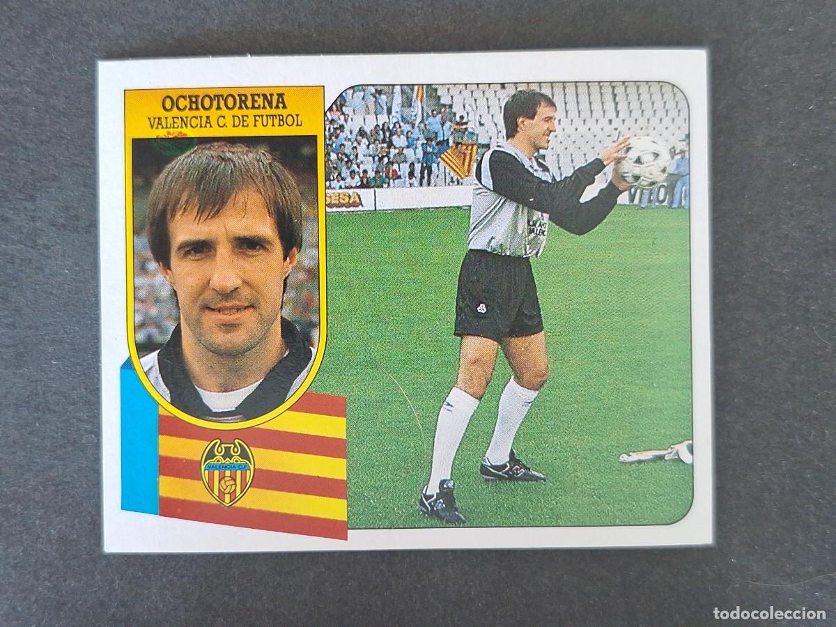 Cromos de f&uacute;tbol: L3 OCHOTORENA VALENCIA C. F. LIGA ESTE 1991 1992 91 92 CARTON SIN PEGAR NUNCA PEGADO