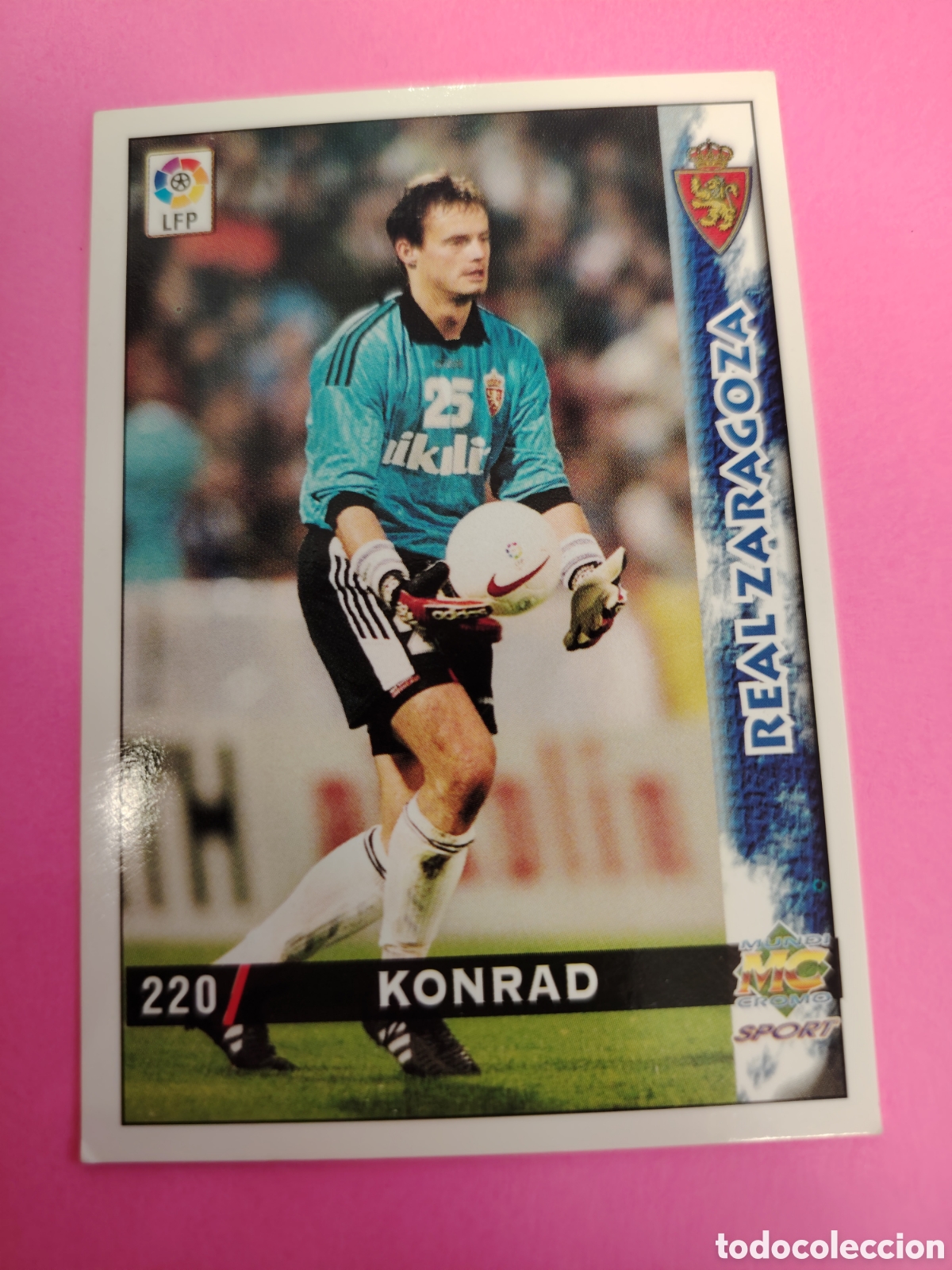 Figurine di Calcio: ZARAGOZA-N&deg;220-KONRAD-MUNDICROMO FICHAS DE LA LIGA 1998 1999 98 99
