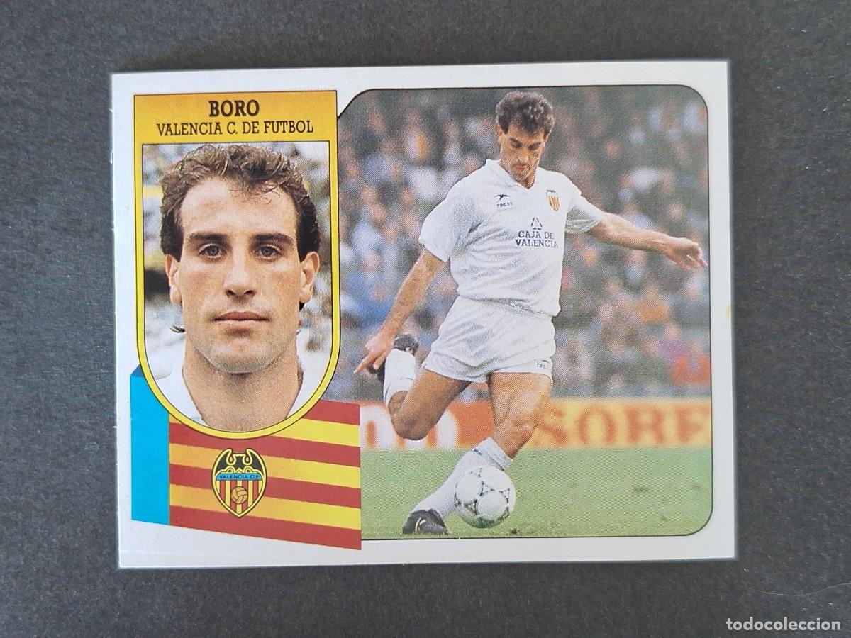 Figurine di Calcio: L3 BORO VALENCIA C. F. LIGA ESTE 1991 1992 91 92 CARTON SIN PEGAR NUNCA PEGADO