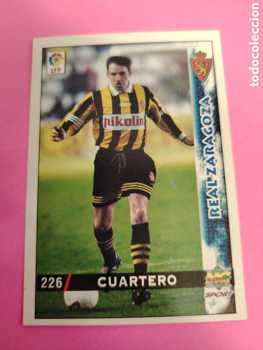 Figurine di Calcio: ZARAGOZA-N&deg;226-CUARTERO-MUNDICROMO FICHAS DE LA LIGA 1998 1999 98 99