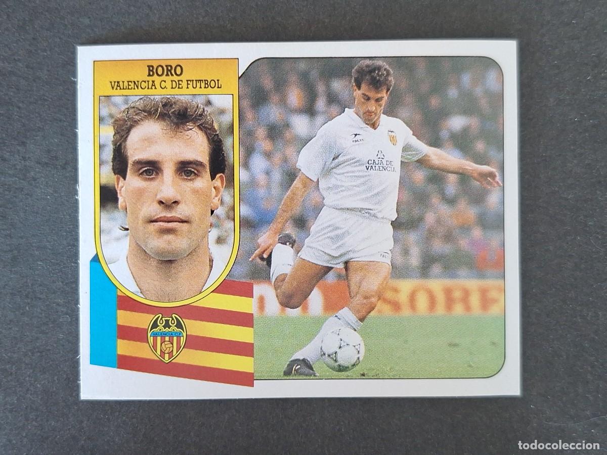 Figurine di Calcio: L3 BORO VALENCIA C. F. LIGA ESTE 1991 1992 91 92 CARTON SIN PEGAR NUNCA PEGADO