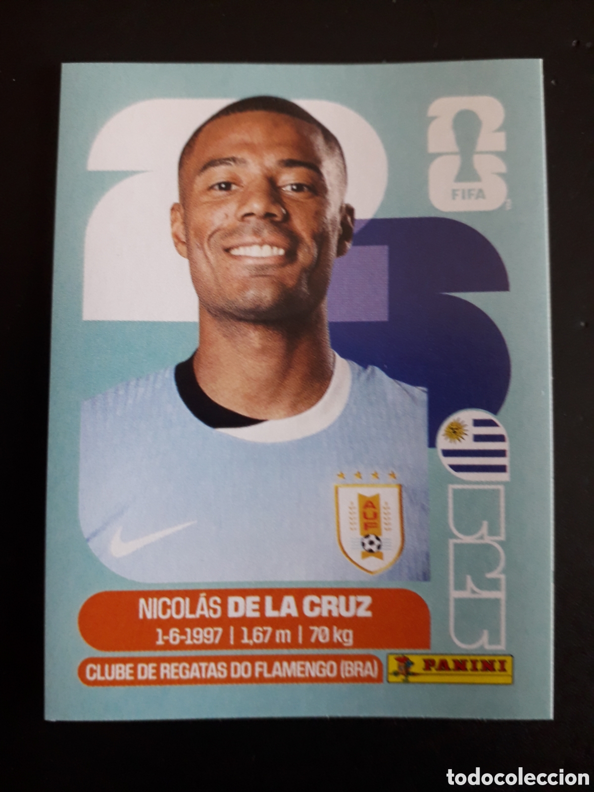 Cromos de f&uacute;tbol: DE LA CRUZ URUGUAY URU 15 MUNDIAL F&Uacute;TBOL 2026 FIFA WORLD CUP PANINI SIN PEGAR PEDIDO M&Iacute;NIMO 3&euro;