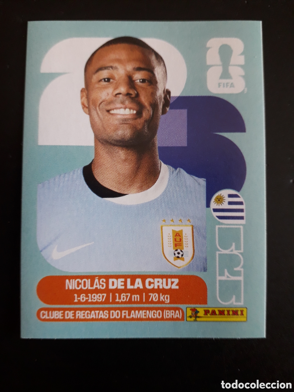 Cromos de f&uacute;tbol: DE LA CRUZ URUGUAY URU 15 MUNDIAL F&Uacute;TBOL 2026 FIFA WORLD CUP PANINI SIN PEGAR PEDIDO M&Iacute;NIMO 3&euro;