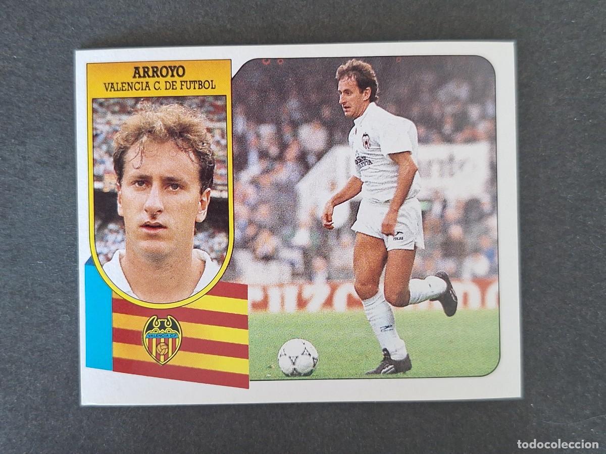 Cromos de f&uacute;tbol: L3 ARROYO VALENCIA C. F. LIGA ESTE 1991 1992 91 92 CARTON SIN PEGAR NUNCA PEGADO