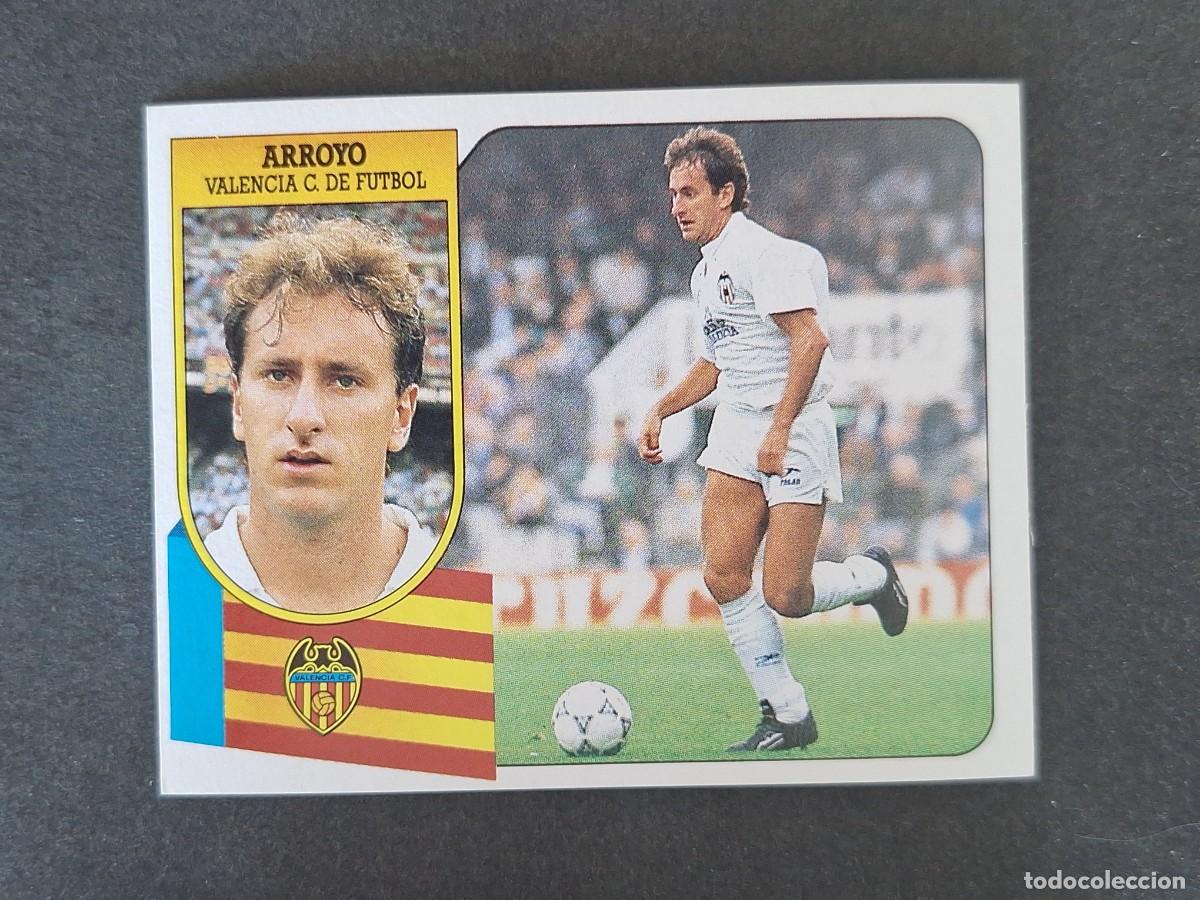 Cromos de f&uacute;tbol: L3 ARROYO VALENCIA C. F. LIGA ESTE 1991 1992 91 92 CARTON SIN PEGAR NUNCA PEGADO