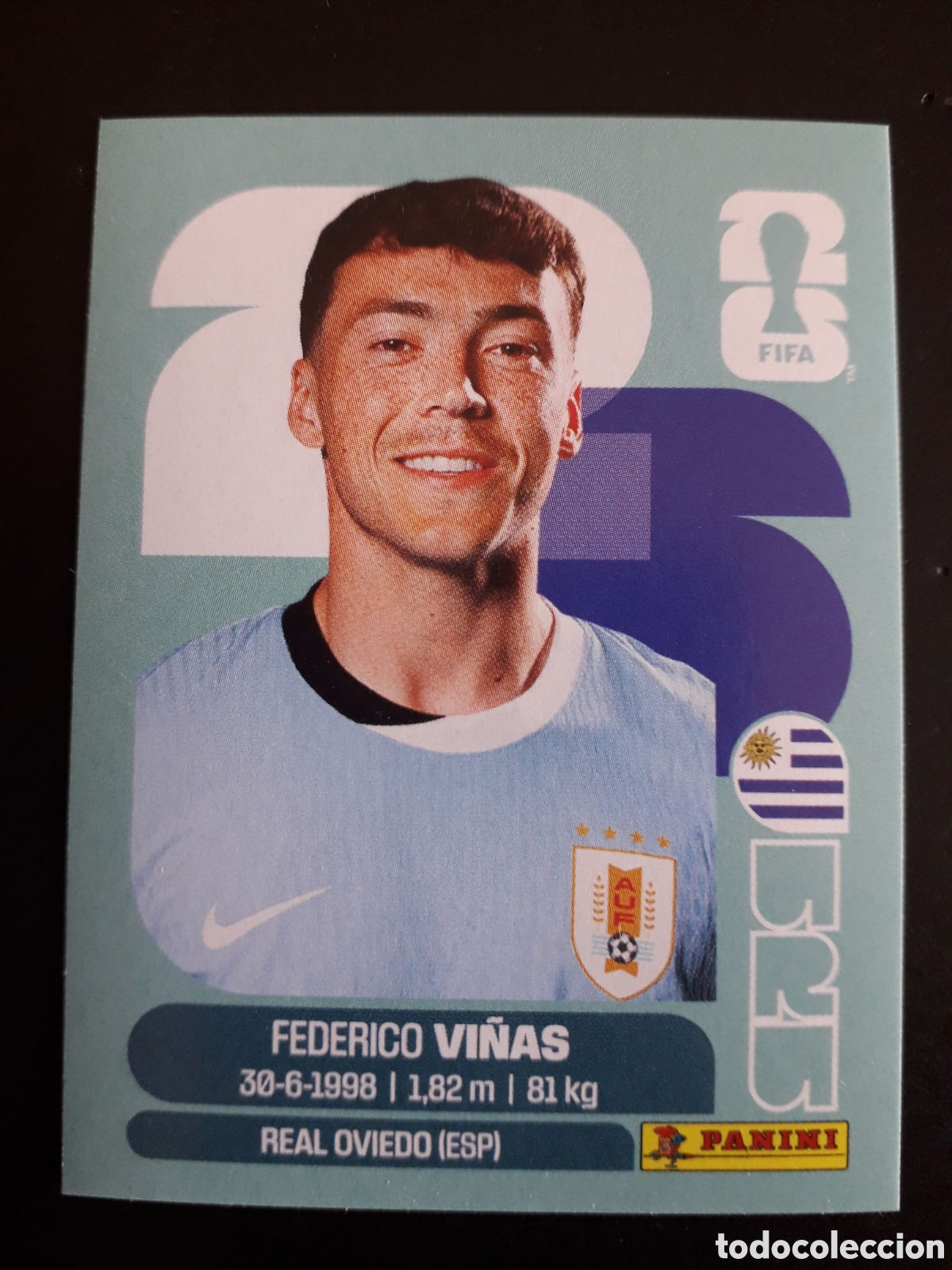 Cromos de f&uacute;tbol: VI&Ntilde;AS URUGUAY URU 18 MUNDIAL F&Uacute;TBOL 2026 FIFA WORLD CUP PANINI SIN PEGAR PEDIDO M&Iacute;NIMO 3&euro;