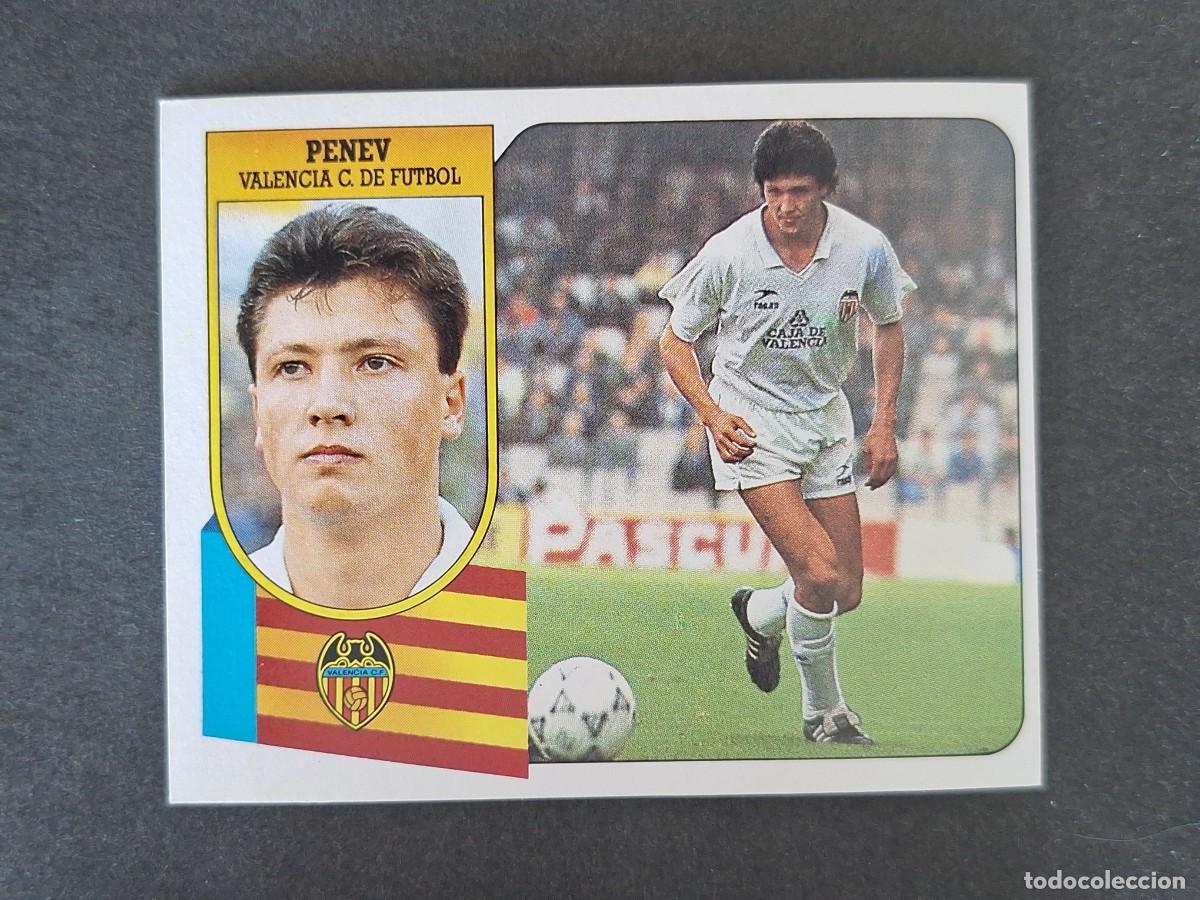 Cromos de f&uacute;tbol: L3 PENEV VALENCIA C. F. LIGA ESTE 1991 1992 91 92 CARTON SIN PEGAR NUNCA PEGADO