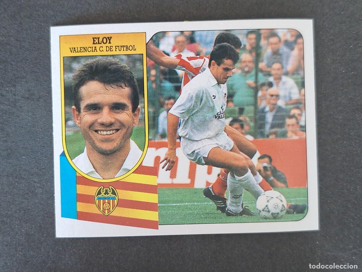 Football Stickers: L3 ELOY VALENCIA C. F. LIGA ESTE 1991 1992 91 92 CARTON SIN PEGAR NUNCA PEGADO