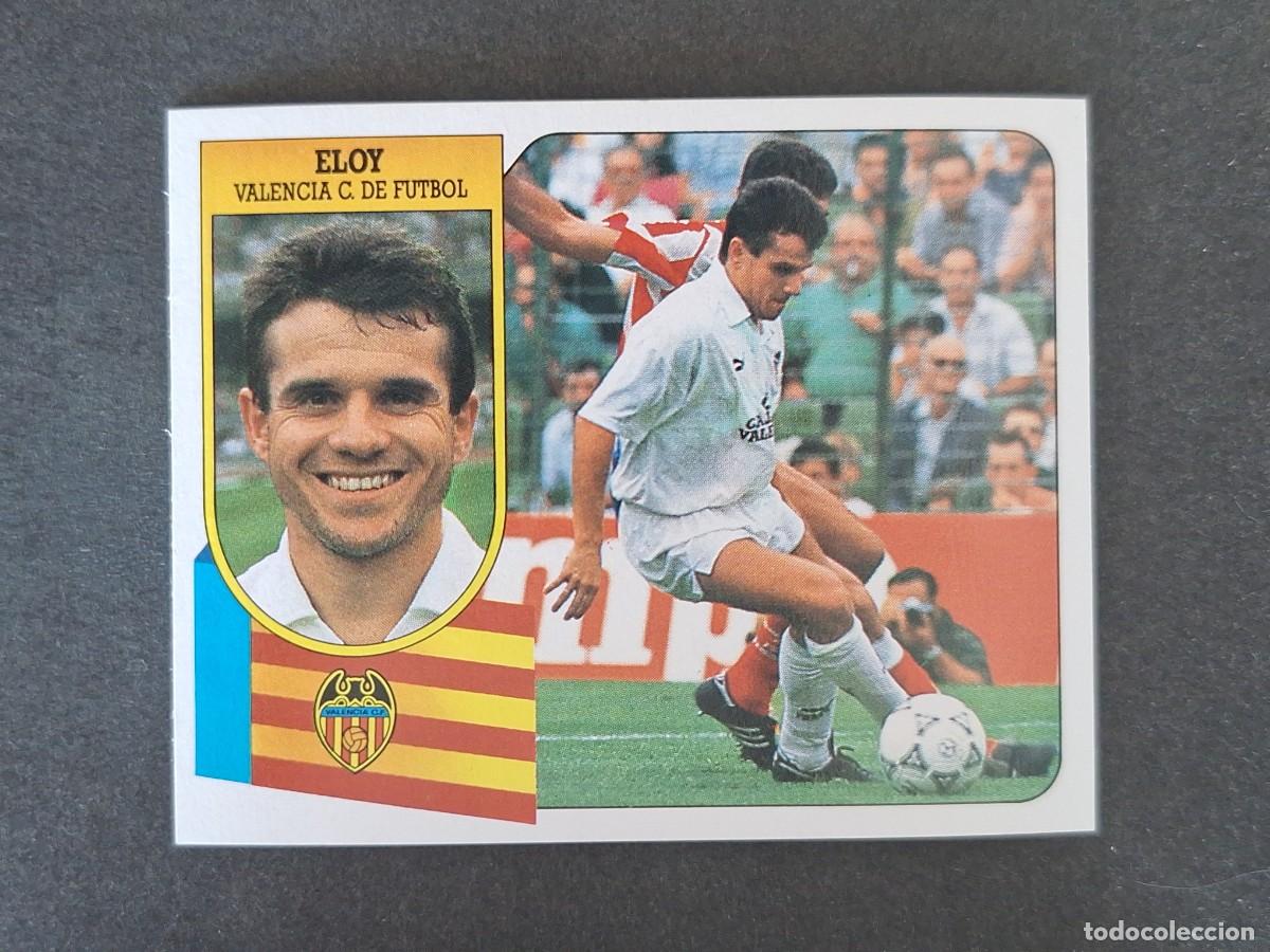 Football Stickers: L3 ELOY VALENCIA C. F. LIGA ESTE 1991 1992 91 92 CARTON SIN PEGAR NUNCA PEGADO
