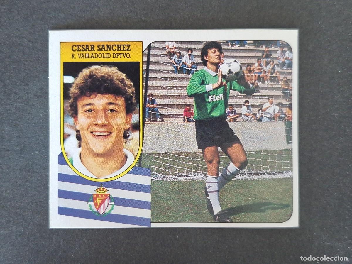 Football Stickers: L3 CESAR SANCHEZ REAL VALLADOLID LIGA ESTE 1991 1992 91 92 CARTON SIN PEGAR NUNCA PEGADO