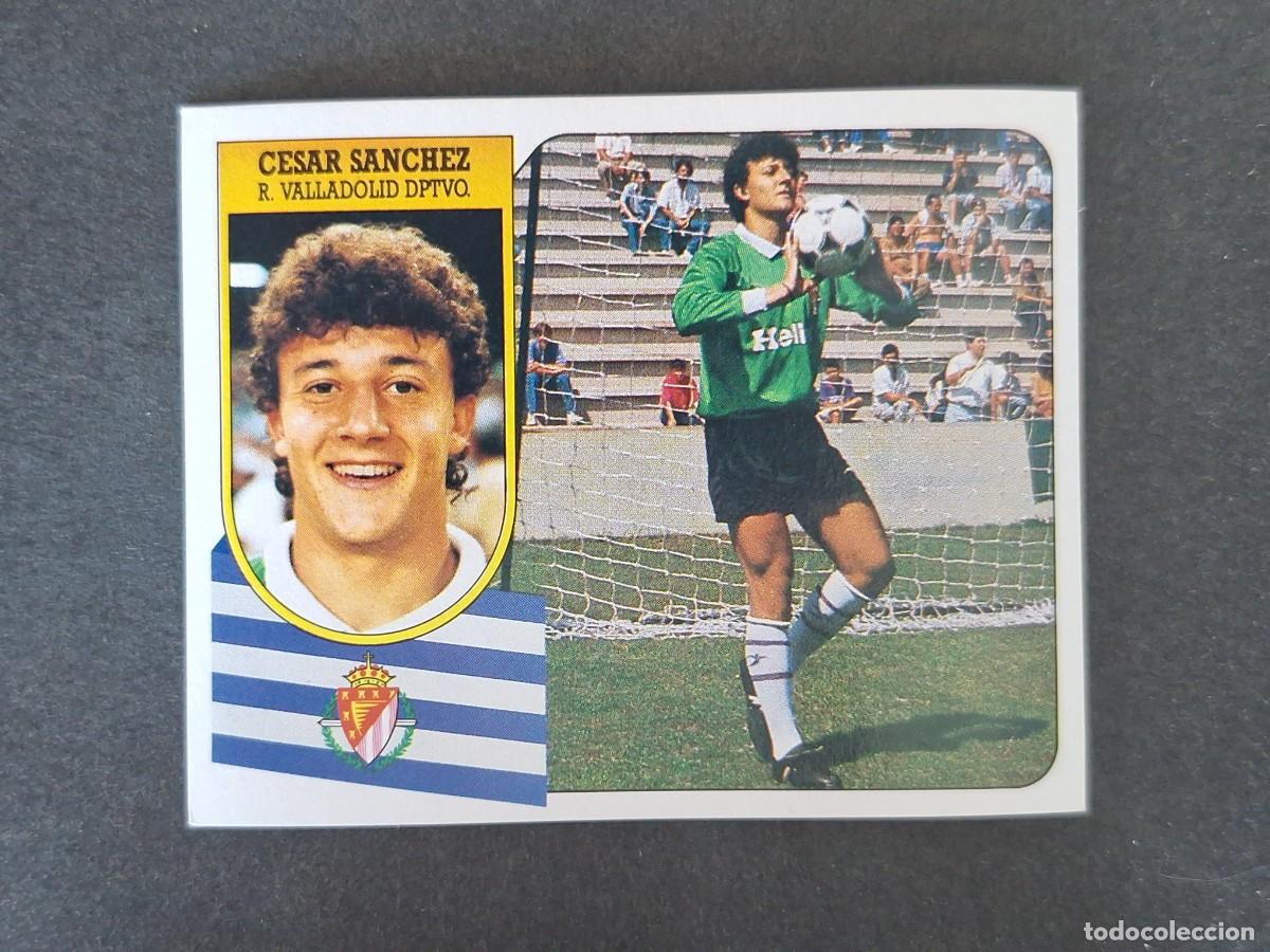 Football Stickers: L3 CESAR SANCHEZ REAL VALLADOLID LIGA ESTE 1991 1992 91 92 CARTON SIN PEGAR NUNCA PEGADO
