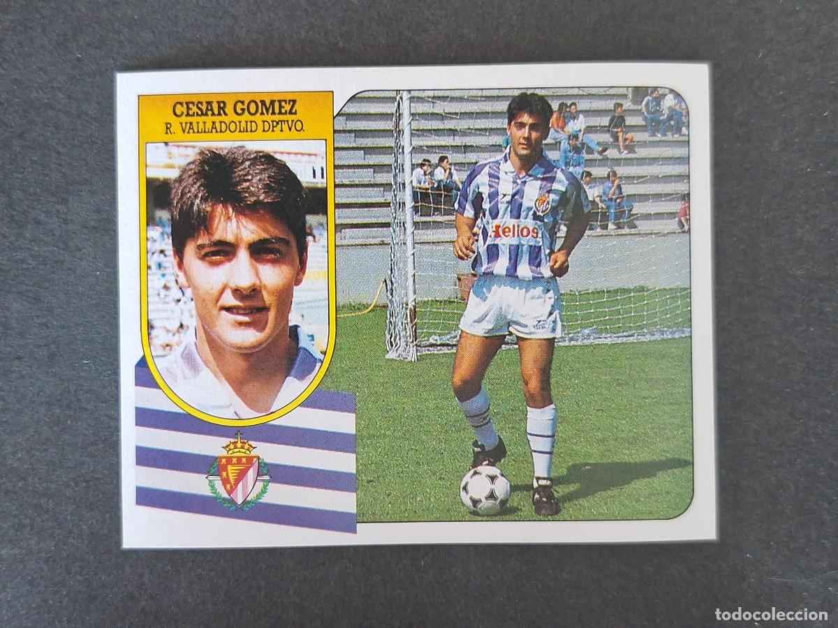 Football Stickers: L3 CESAR GOMEZ REAL VALLADOLID LIGA ESTE 1991 1992 91 92 CARTON SIN PEGAR NUNCA PEGADO
