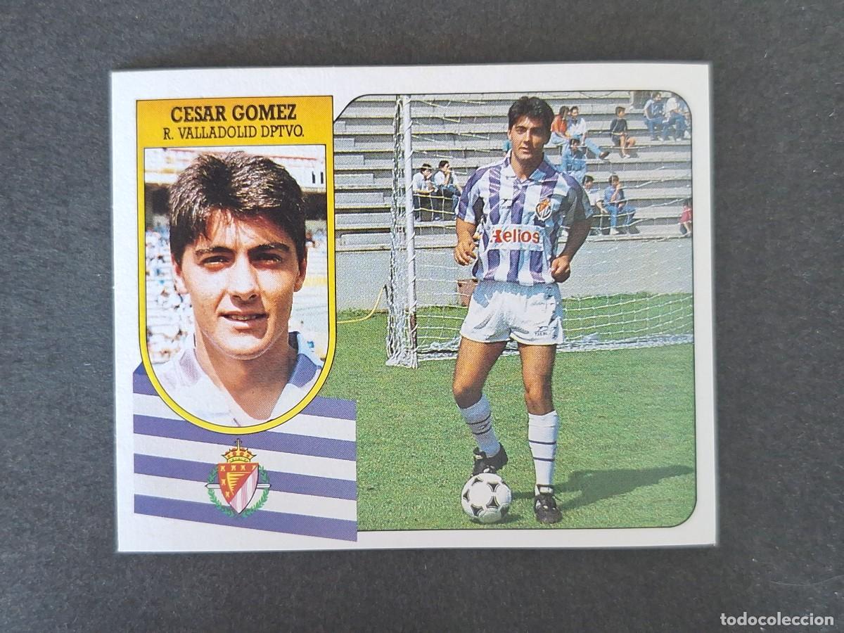 Football Stickers: L3 CESAR GOMEZ REAL VALLADOLID LIGA ESTE 1991 1992 91 92 CARTON SIN PEGAR NUNCA PEGADO
