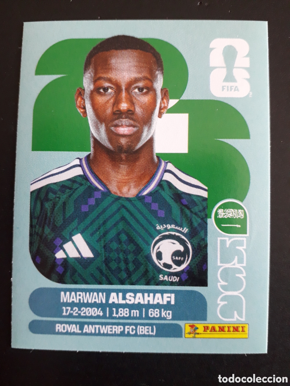 Football Stickers: ALSAHAFI ARABIA SAUD&Iacute; KSA 15 MUNDIAL F&Uacute;TBOL 2026 FIFA WORLD CUP PANINI SIN PEGAR PEDIDO M&Iacute;NIMO 3&euro;