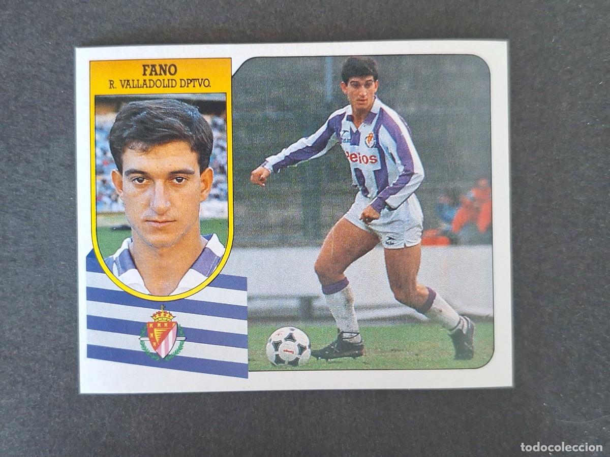 Cromos de f&uacute;tbol: L3 FANO REAL VALLADOLID LIGA ESTE 1991 1992 91 92 CARTON SIN PEGAR NUNCA PEGADO