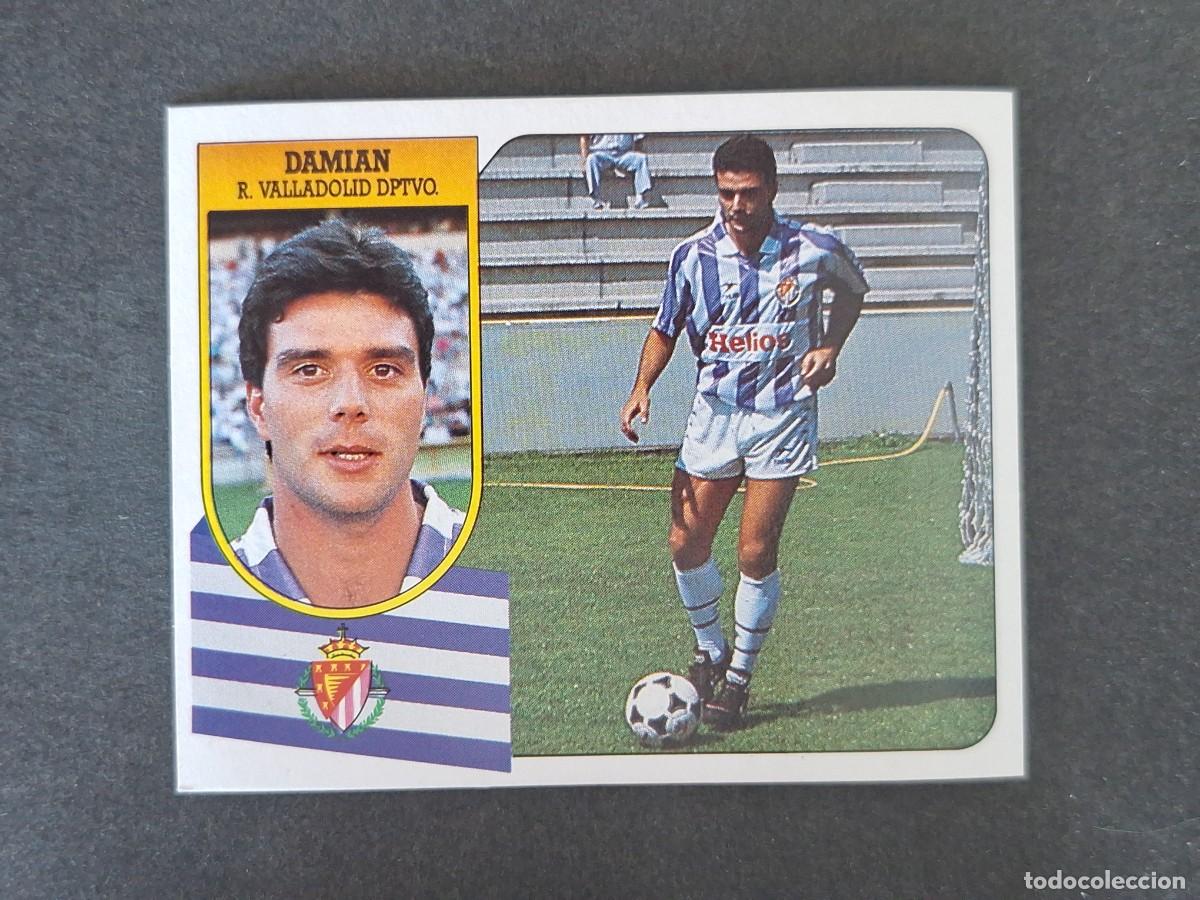 Cromos de f&uacute;tbol: L3 DAMIAN REAL VALLADOLID LIGA ESTE 1991 1992 91 92 CARTON SIN PEGAR NUNCA PEGADO
