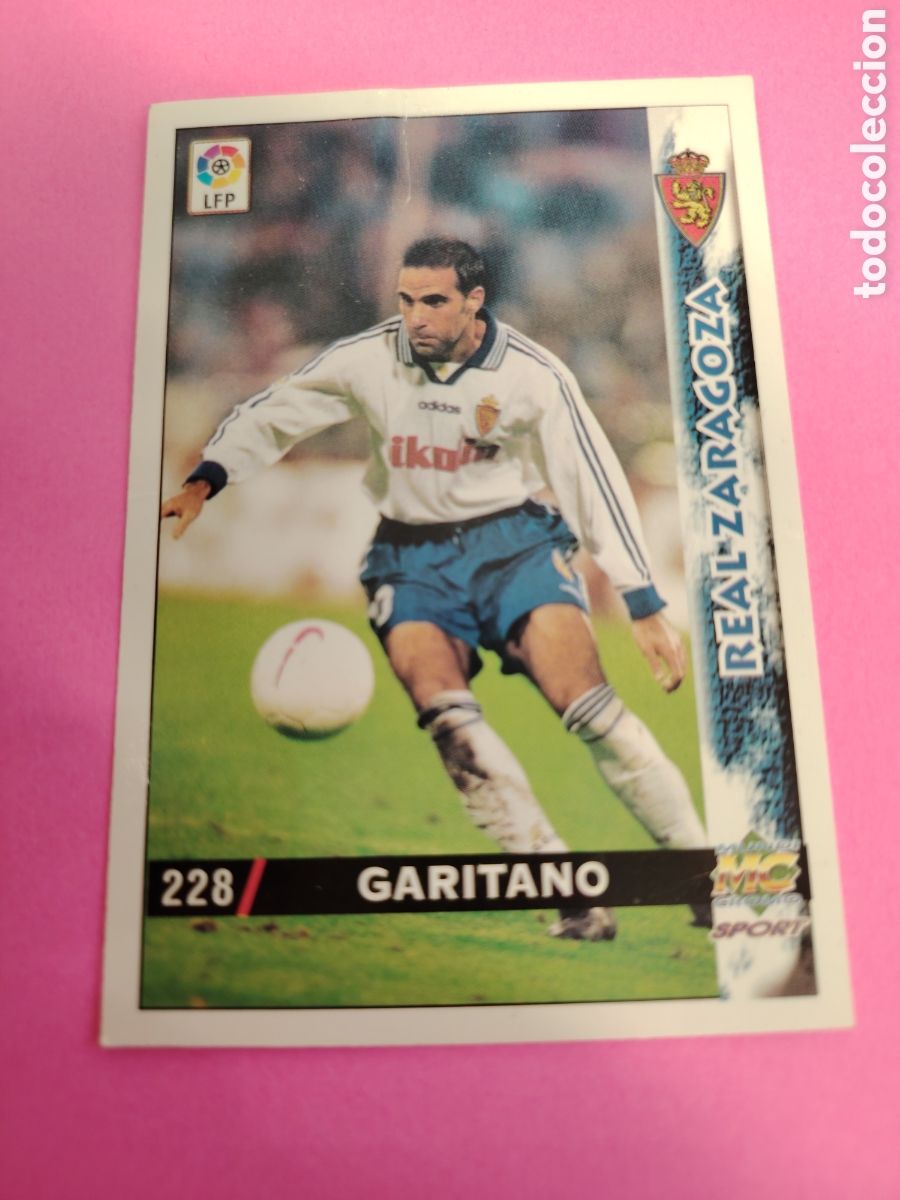 Cromos de f&uacute;tbol: ZARAGOZA-N&deg;228-GARITANO-MUNDICROMO FICHAS DE LA LIGA 1998 1999 98 99