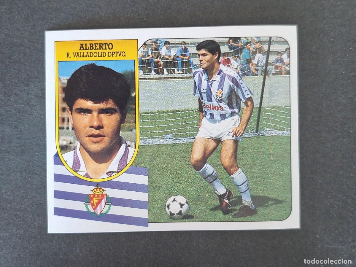 Cromos de f&uacute;tbol: L3 ALBERTO REAL VALLADOLID LIGA ESTE 1991 1992 91 92 CARTON SIN PEGAR NUNCA PEGADO