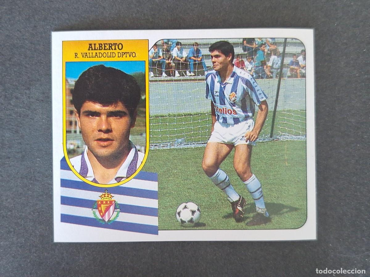 Cromos de f&uacute;tbol: L3 ALBERTO REAL VALLADOLID LIGA ESTE 1991 1992 91 92 CARTON SIN PEGAR NUNCA PEGADO