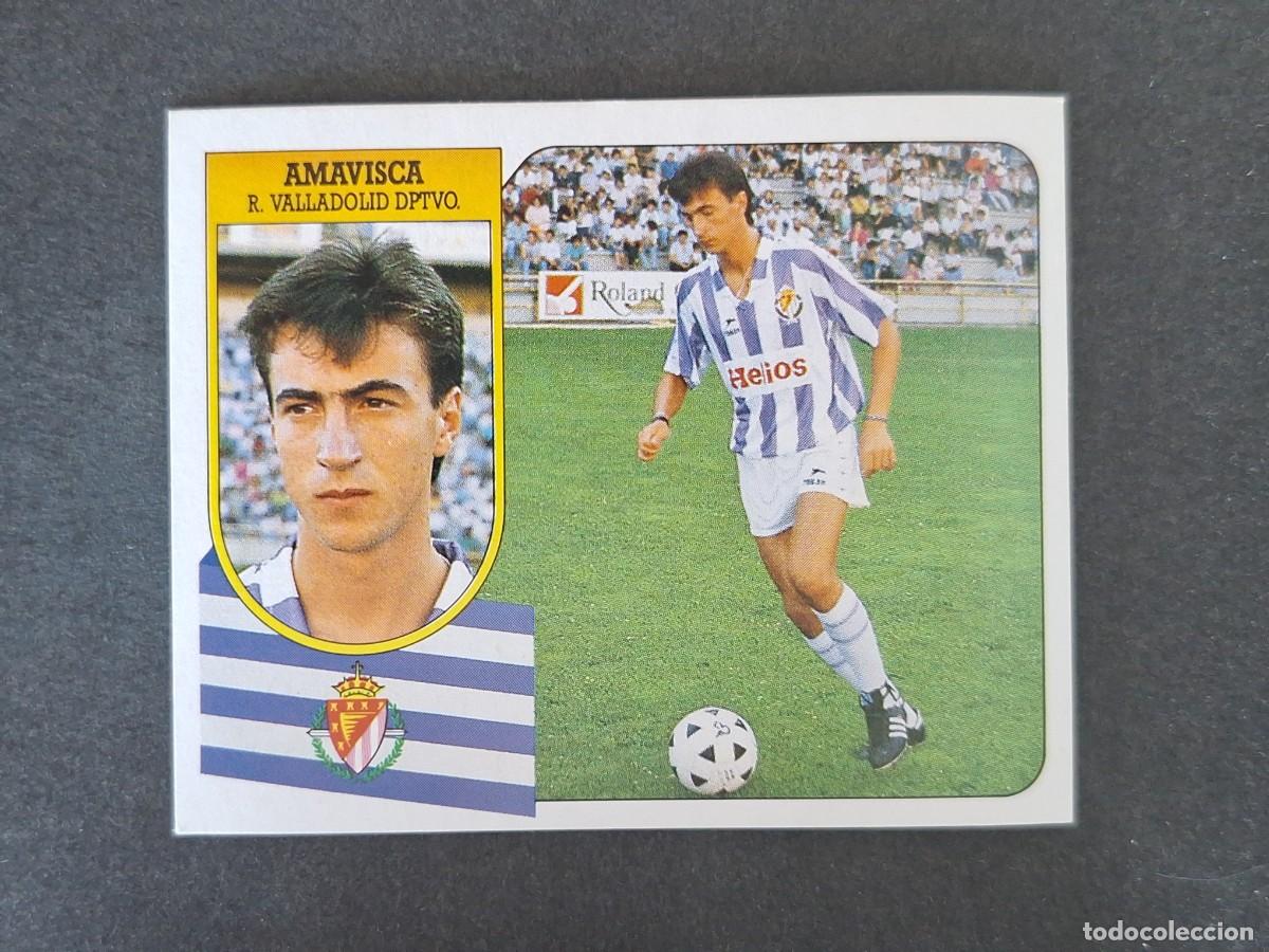 Cromos de f&uacute;tbol: L3 AMAVISCA REAL VALLADOLID LIGA ESTE 1991 1992 91 92 CARTON SIN PEGAR NUNCA PEGADO
