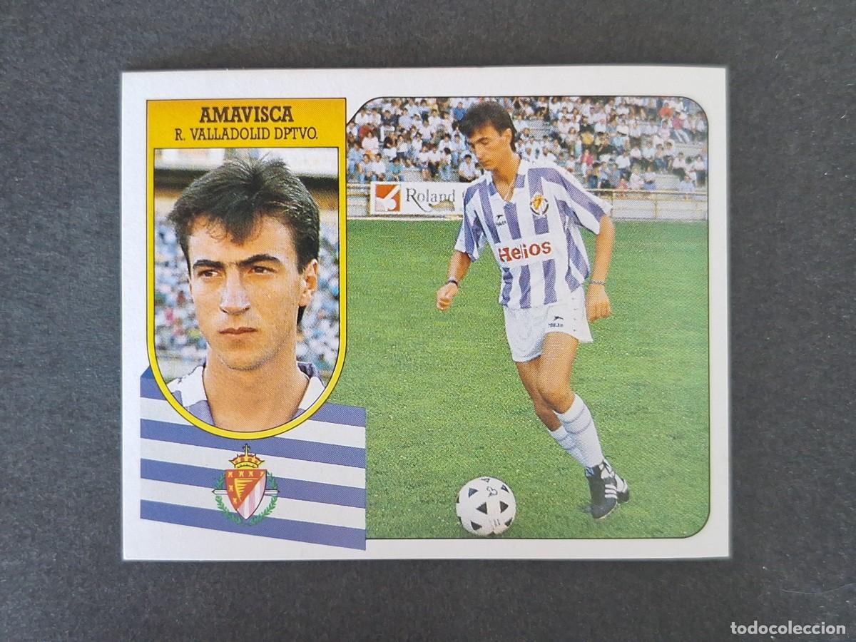 Cromos de f&uacute;tbol: L3 AMAVISCA REAL VALLADOLID LIGA ESTE 1991 1992 91 92 CARTON SIN PEGAR NUNCA PEGADO