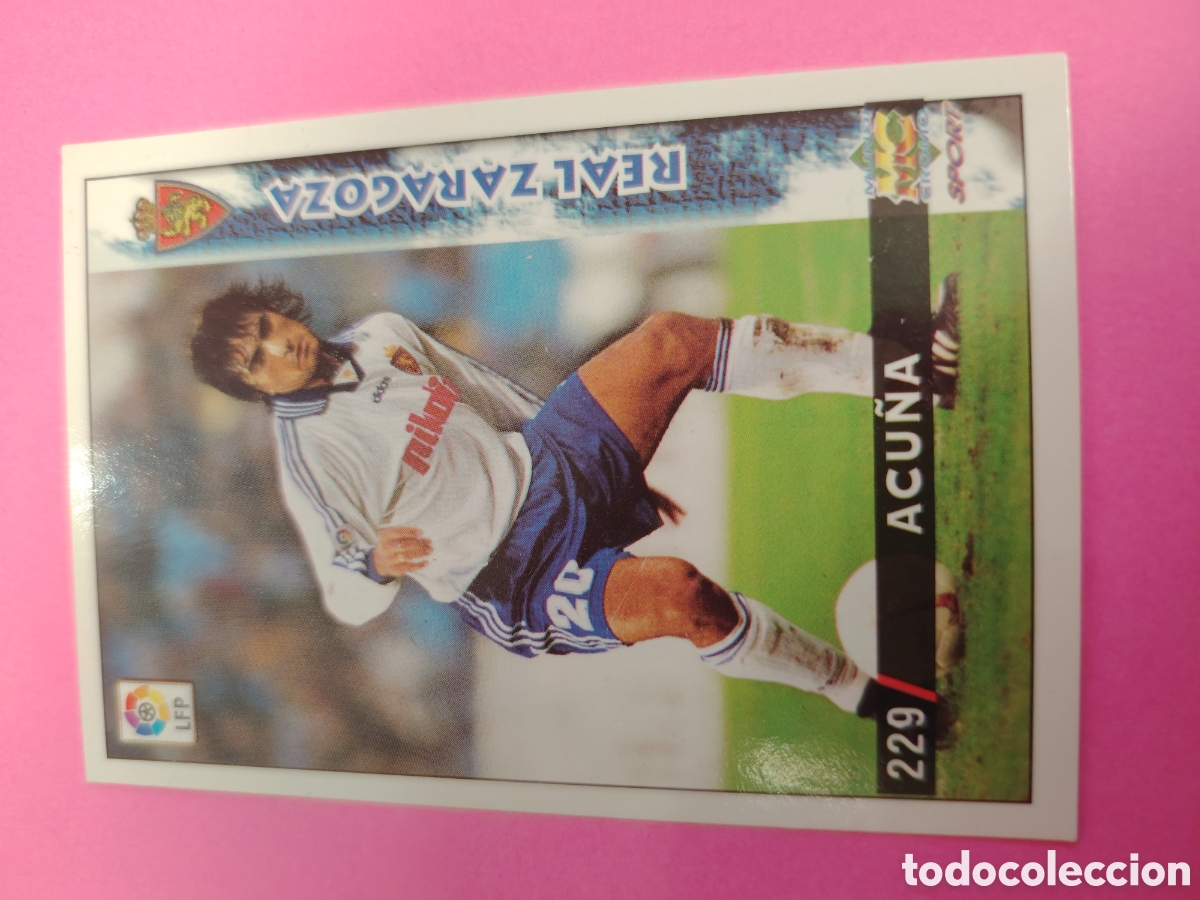 Cromos de f&uacute;tbol: ZARAGOZA-N&deg;229-ACU&Ntilde;A-MUNDICROMO FICHAS DE LA LIGA 1998 1999 98 99