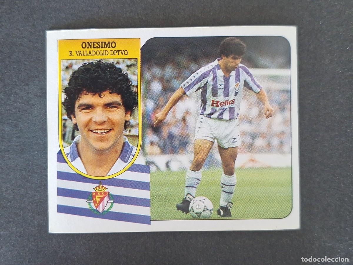 Cartes &agrave; collectionner de Football: L3 ONESIMO REAL VALLADOLID LIGA ESTE 1991 1992 91 92 CARTON SIN PEGAR NUNCA PEGADO