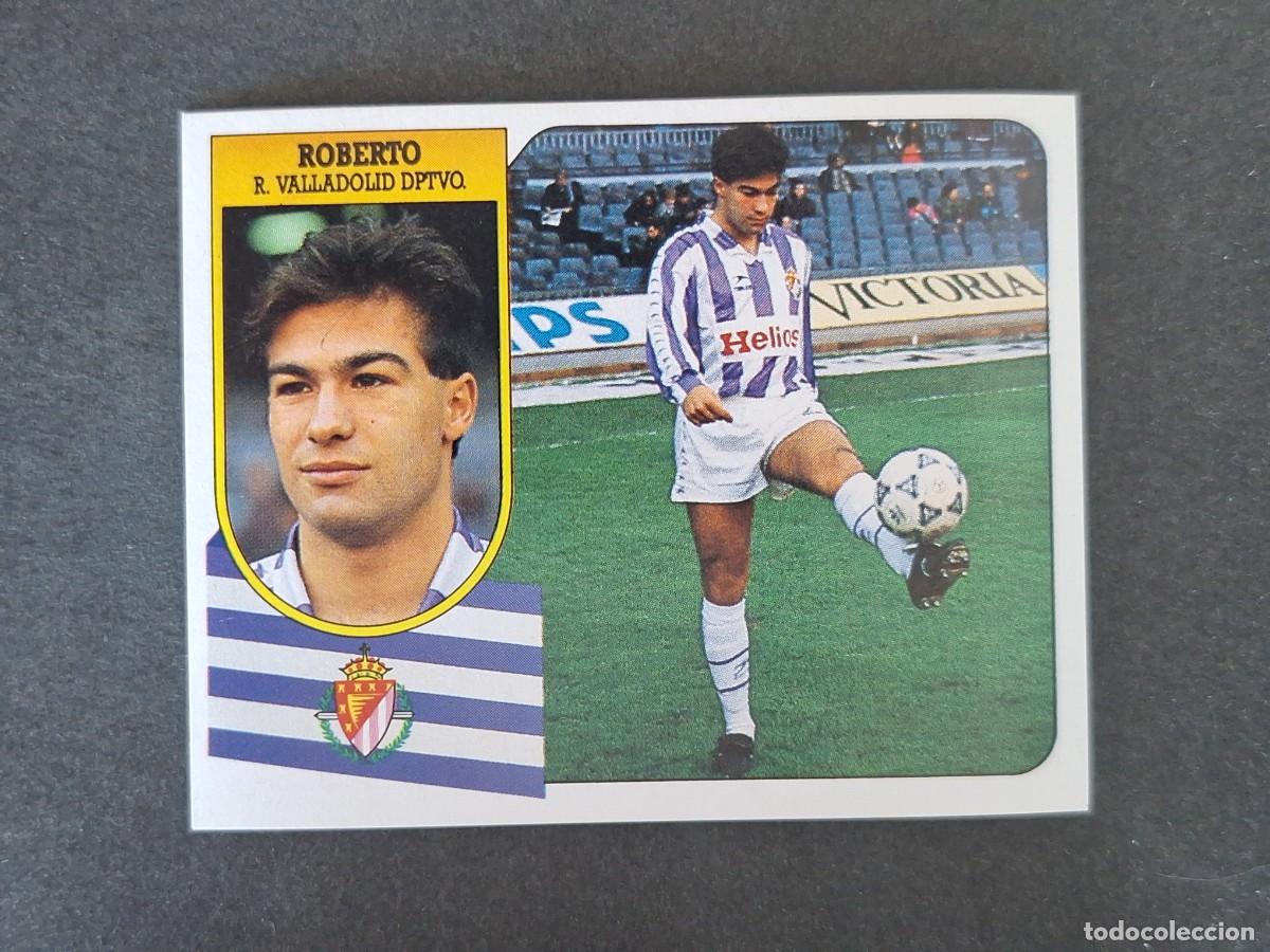 Cartes &agrave; collectionner de Football: L3 ROBERTO REAL VALLADOLID LIGA ESTE 1991 1992 91 92 CARTON SIN PEGAR NUNCA PEGADO