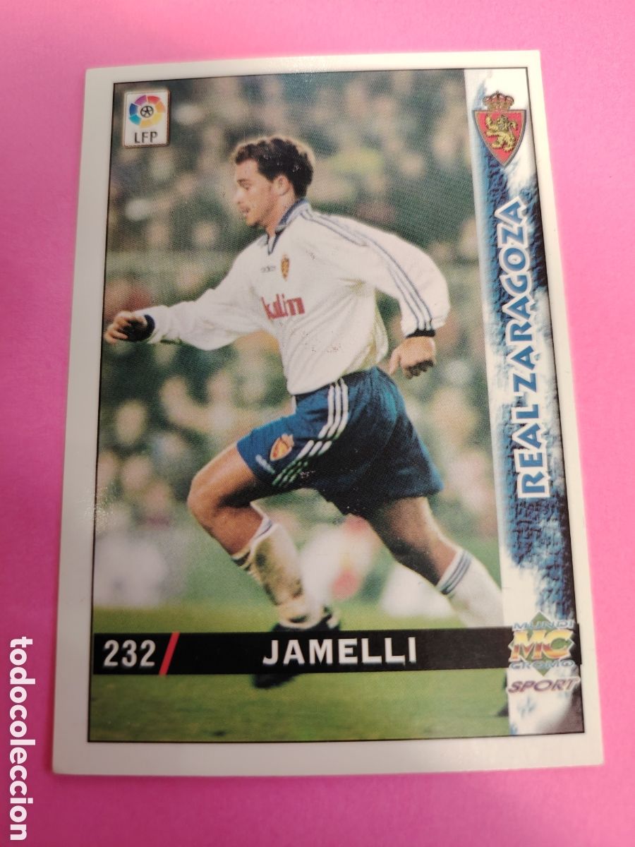 Figurine di Calcio: ZARAGOZA-N&deg;232-JAMELLI-MUNDICROMO FICHAS DE LA LIGA 1998 1999 98 99