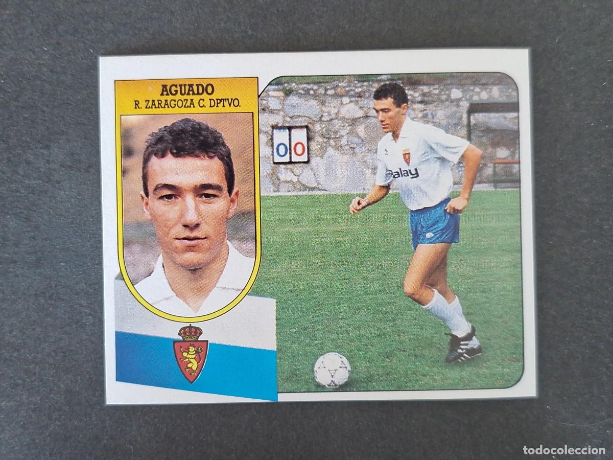 Figurine di Calcio: L3 AGUADO REAL ZARAGOZA LIGA ESTE 1991 1992 91 92 CARTON SIN PEGAR NUNCA PEGADO