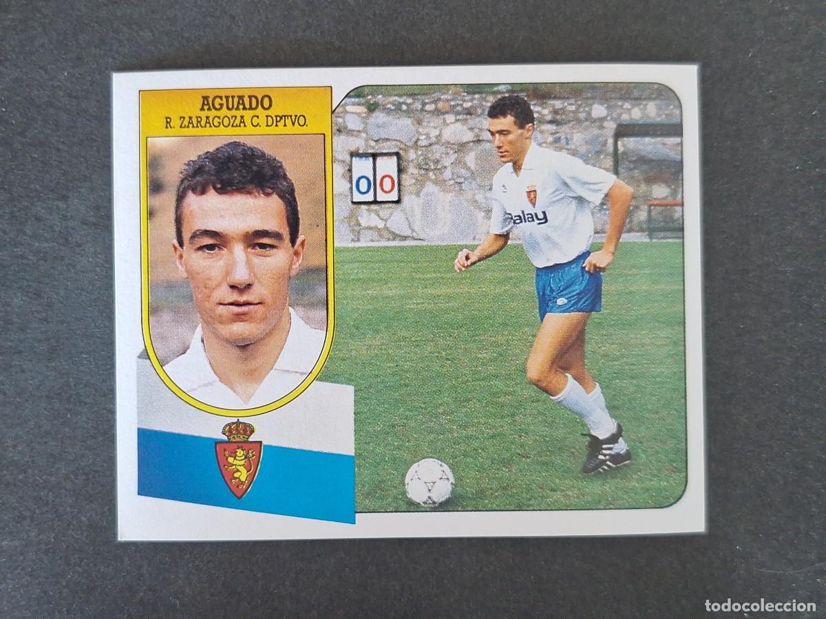 Cromos de f&uacute;tbol: L3 AGUADO REAL ZARAGOZA LIGA ESTE 1991 1992 91 92 CARTON SIN PEGAR NUNCA PEGADO