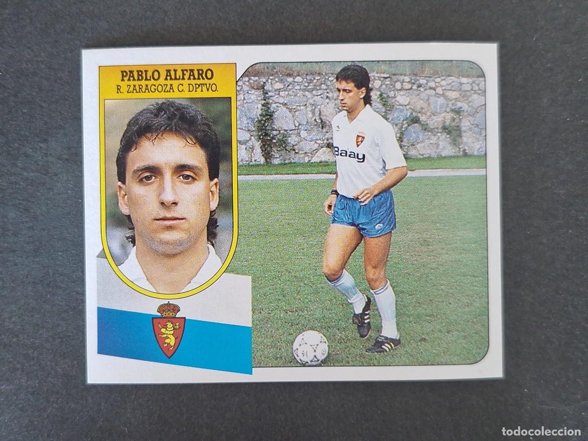 Cromos de f&uacute;tbol: L3 PABLO ALFARO REAL ZARAGOZA LIGA ESTE 1991 1992 91 92 CARTON SIN PEGAR NUNCA PEGADO