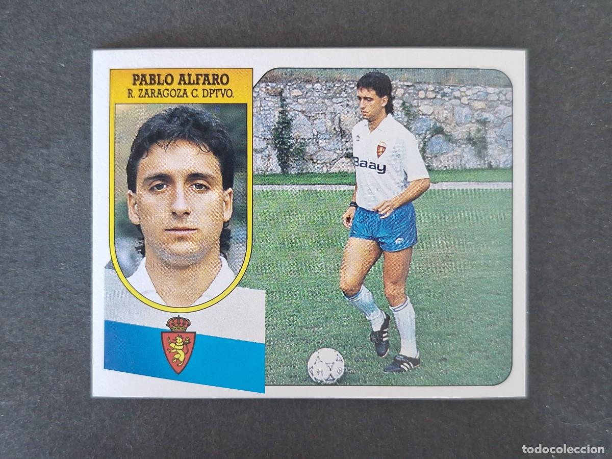 Cromos de f&uacute;tbol: L3 PABLO ALFARO REAL ZARAGOZA LIGA ESTE 1991 1992 91 92 CARTON SIN PEGAR NUNCA PEGADO