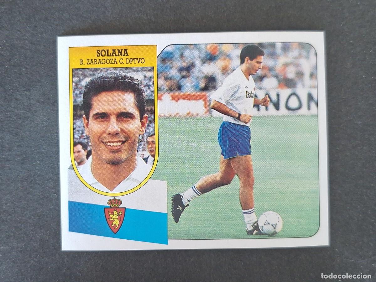 Cromos de f&uacute;tbol: L3 SOLANA REAL ZARAGOZA LIGA ESTE 1991 1992 91 92 CARTON SIN PEGAR NUNCA PEGADO